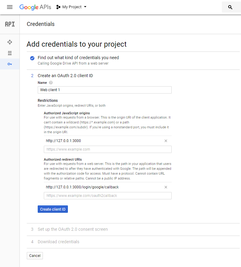 create an account for google drive